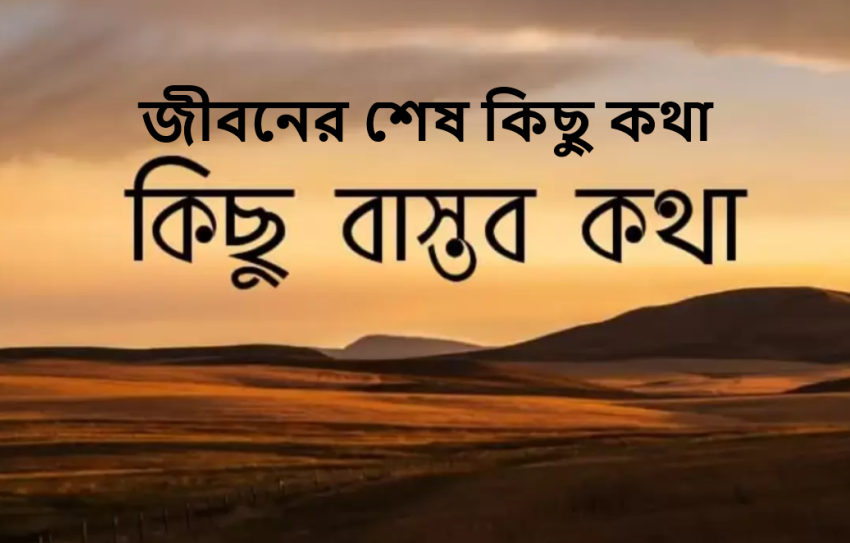 জীবনের শেষ কিছু কথা