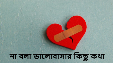 না বলা ভালোবাসার কিছু কথা