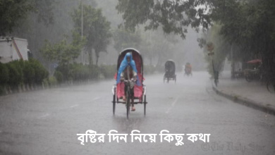 বৃষ্টির দিন নিয়ে কিছু কথা