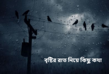 বৃষ্টির রাত নিয়ে কিছু কথা