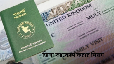 ভিসা আবেদন করার নিয়ম
