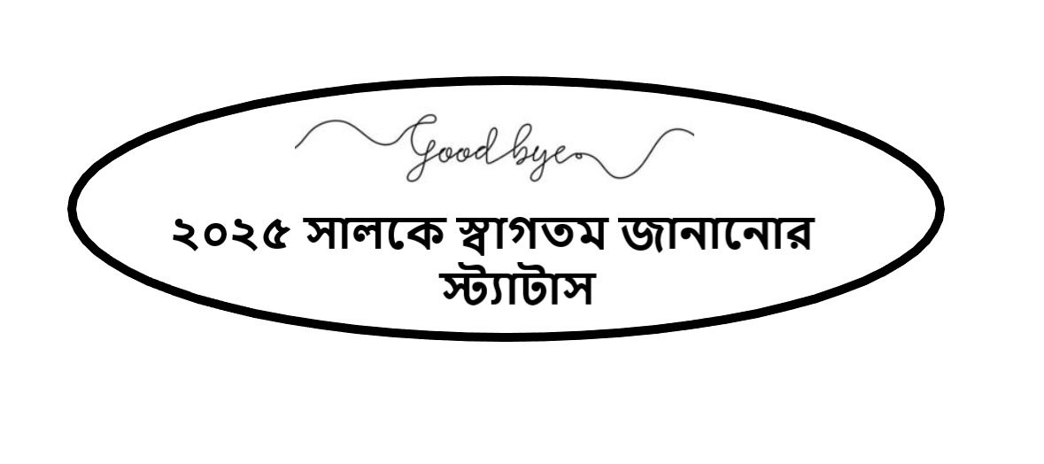 ২০২৫ সালকে স্বাগতম জানানোর স্ট্যাটাস