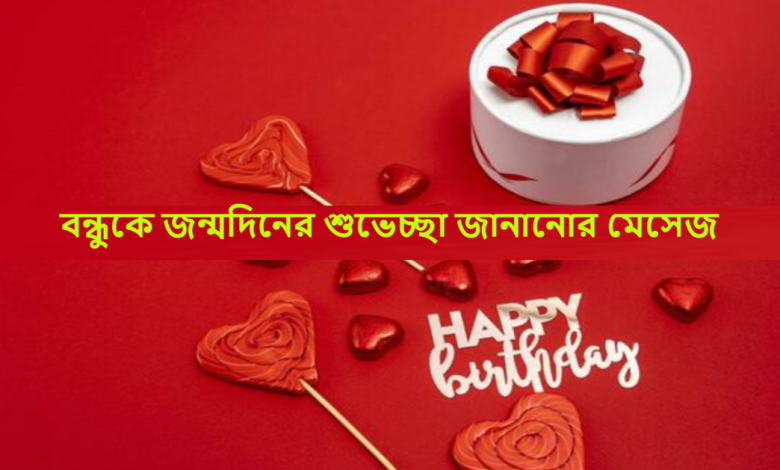 বন্ধুকে জন্মদিনের শুভেচ্ছা জানানোর মেসেজ