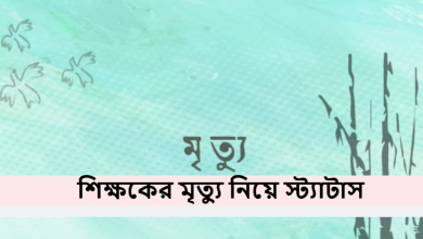 শিক্ষকের মৃত্যু নিয়ে স্ট্যাটাস
