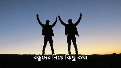 বন্ধুদের নিয়ে কিছু কথা