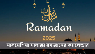 মালয়েশিয়া মালাক্কা রমজানের ক্যালেন্ডার
