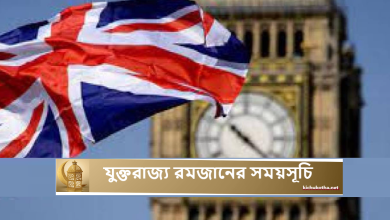 যুক্তরাজ্য রমজানের সময়সূচি