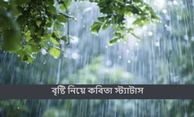 বৃষ্টি নিয়ে কবিতা স্ট্যাটাস