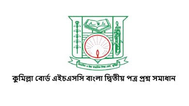 কুমিল্লা বোর্ড এইচএসসি বাংলা দ্বিতীয় পত্র প্রশ্ন সমাধান