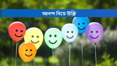 আনন্দ নিয়ে উক্তি