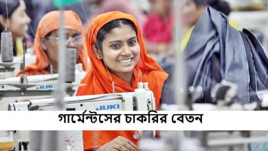 গার্মেন্টসের চাকরির বেতন ২০২৫