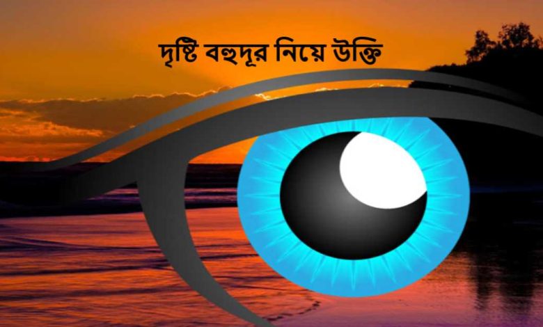 দৃষ্টি বহুদূর নিয়ে উক্তি