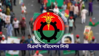 বিএনপি নমিনেশন লিস্ট