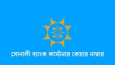 সোনালী ব্যাংক কাস্টমার কেয়ার নাম্বার